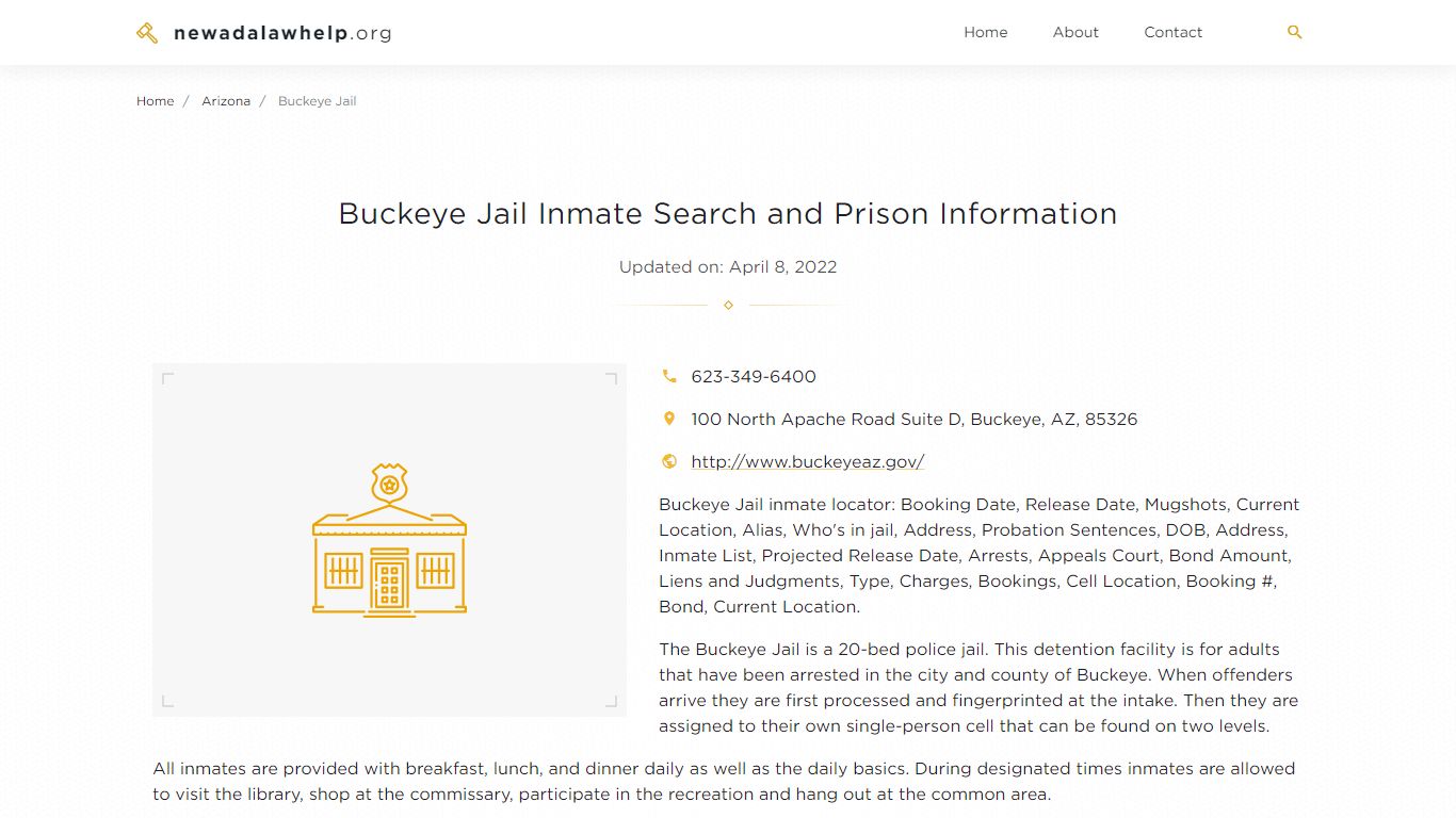 Buckeye Jail Inmate Search, Visitation, Phone no ...