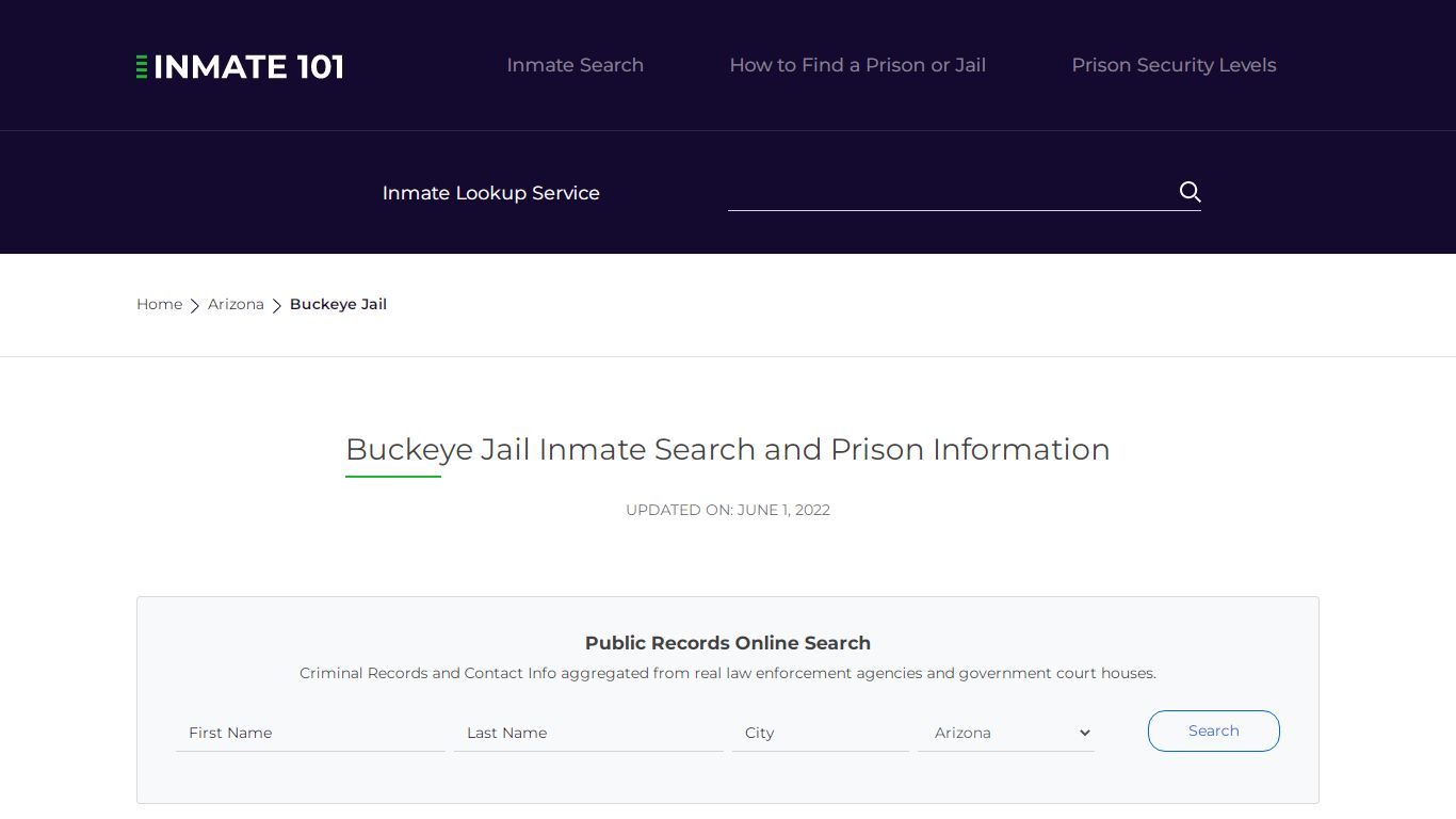 Buckeye Jail Inmate Search, Visitation, Phone no ...